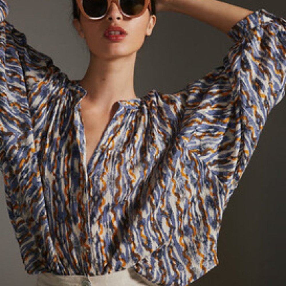 Anthropologie The Sidney Batwing Blouse by Pilcro Size 2x